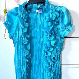 Dressbarn Blue(small) & Gray(medium) Short Sleeved W/ Ruffles Cover Ups